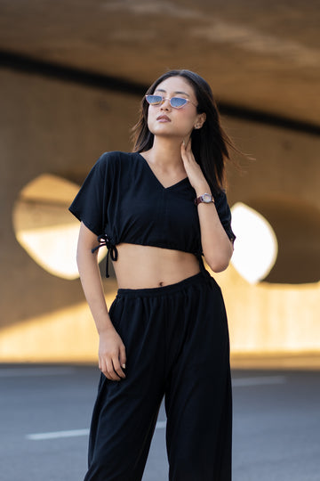 Relaxed Fit Tie-Side Co-ord