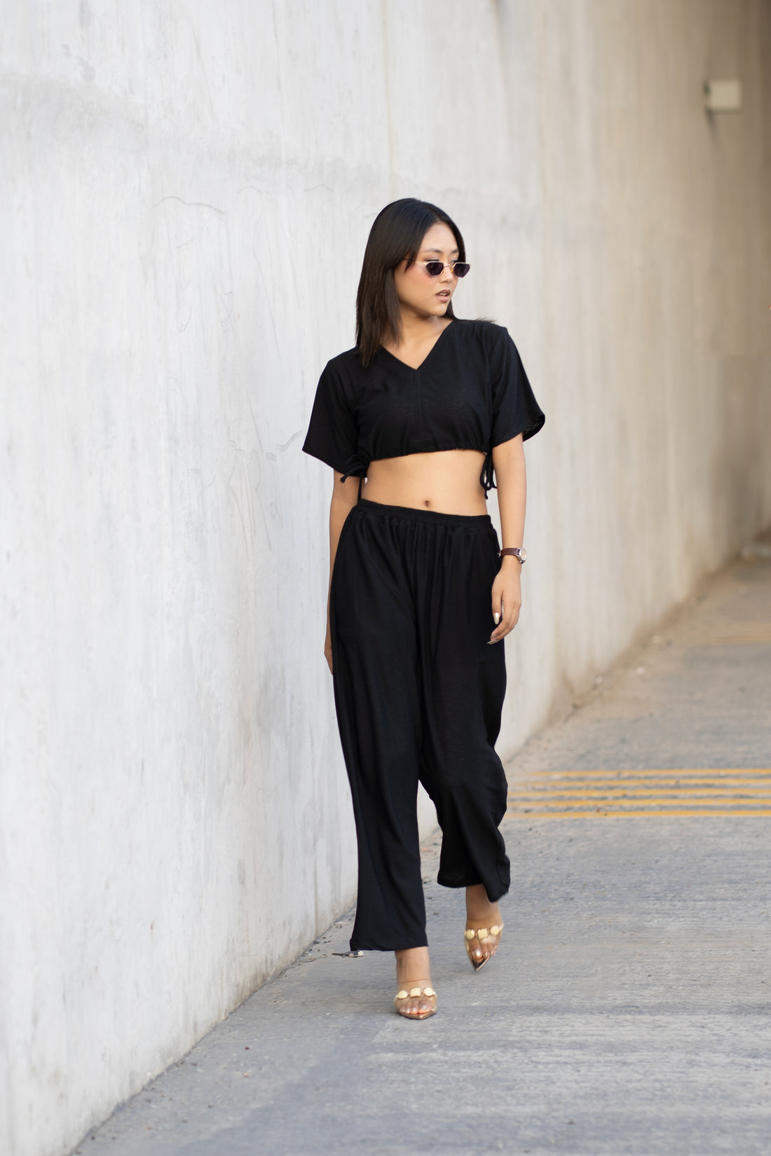 Relaxed Fit Tie-Side Co-ord