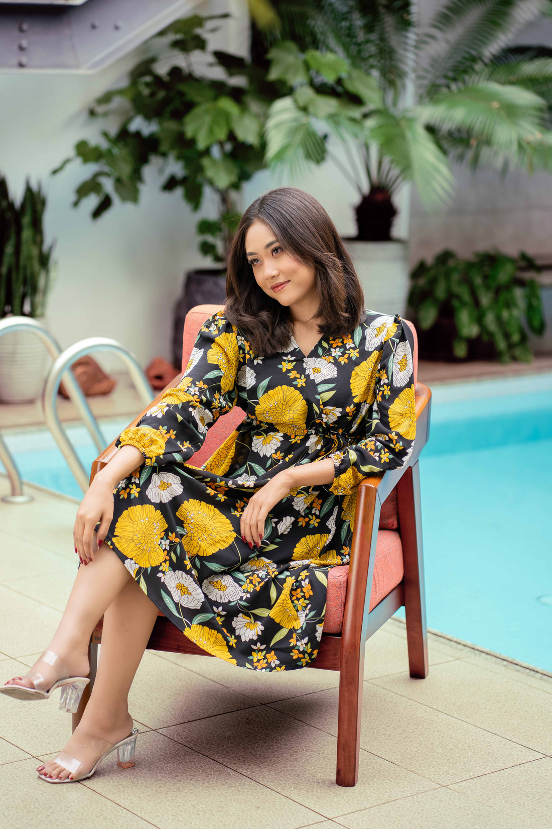 Marigold Bloom Wrap Dress