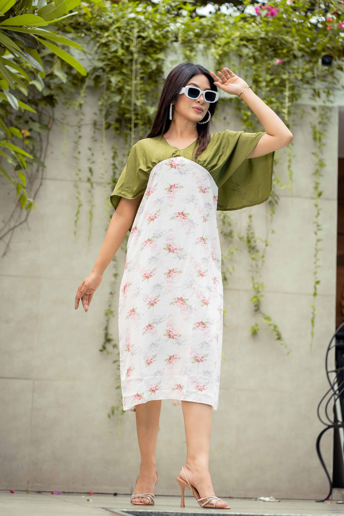SAPHELLA Floral Mist Layered Midi