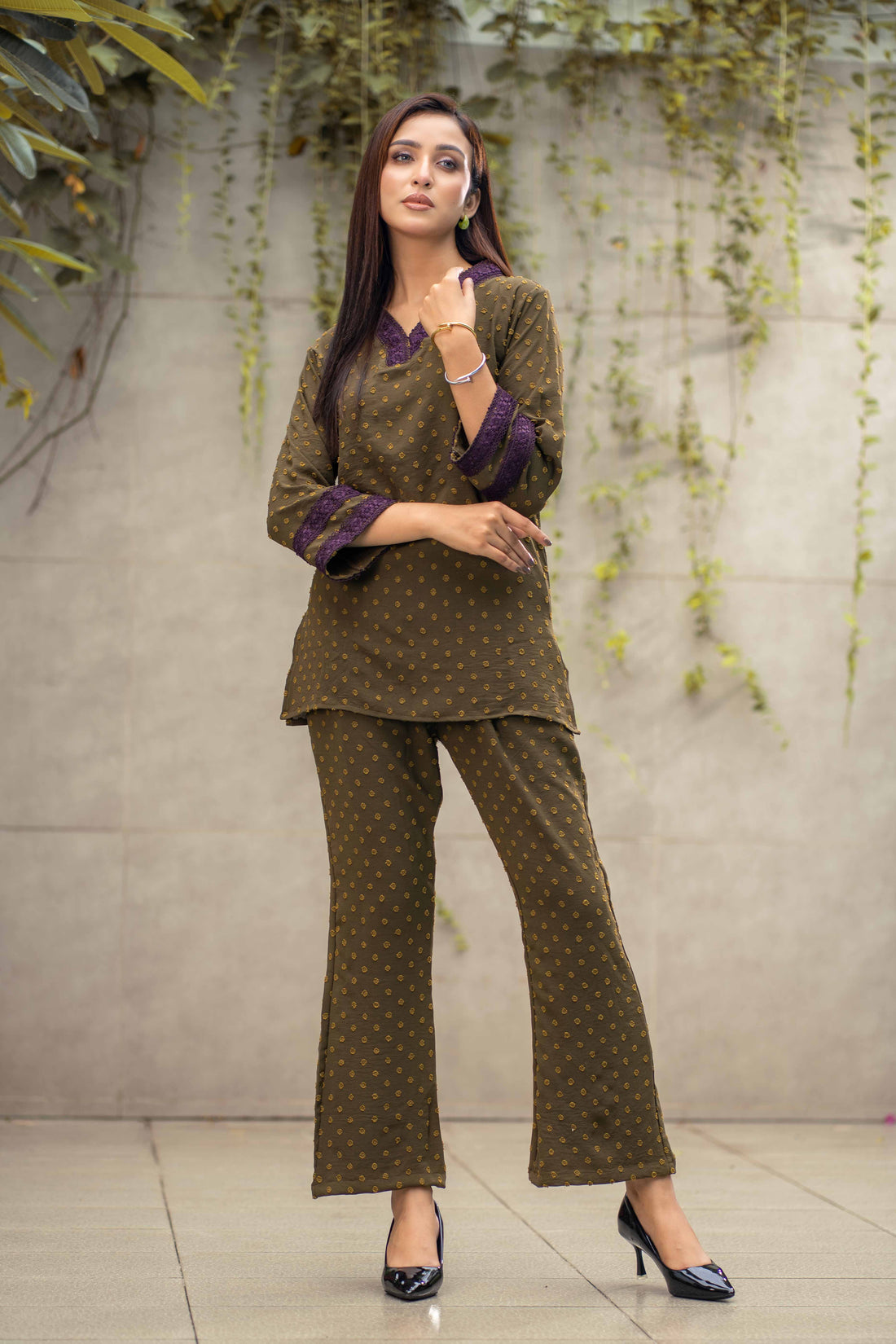 Olive Luxe Co-ord Set