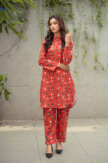 Printed Cotton Kurta Set