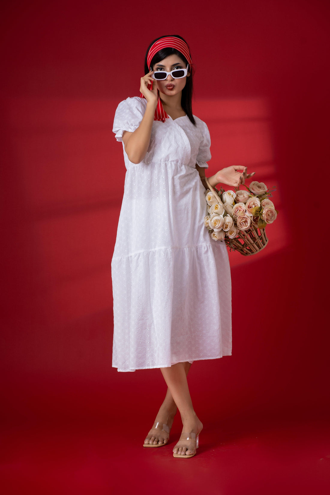 White Long Beach Wear Dress