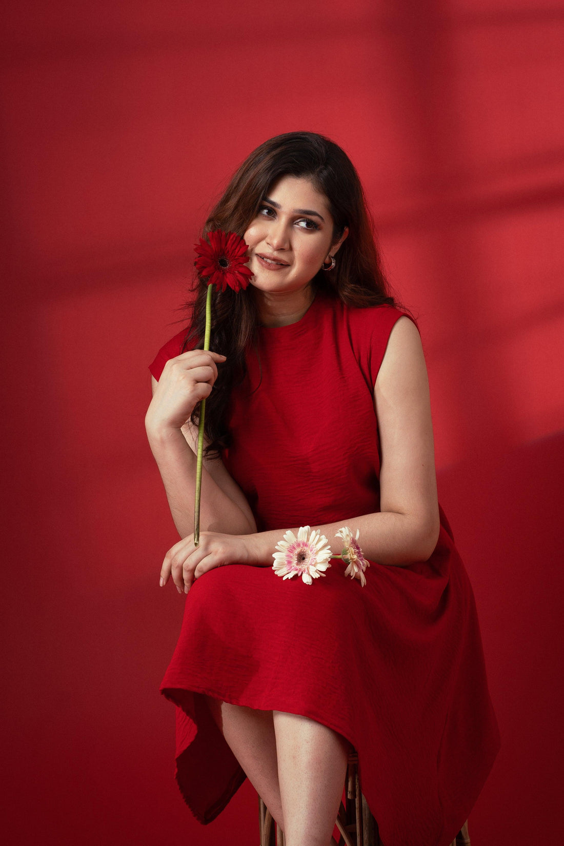 Ruffles Fit & Flare Midi Dress