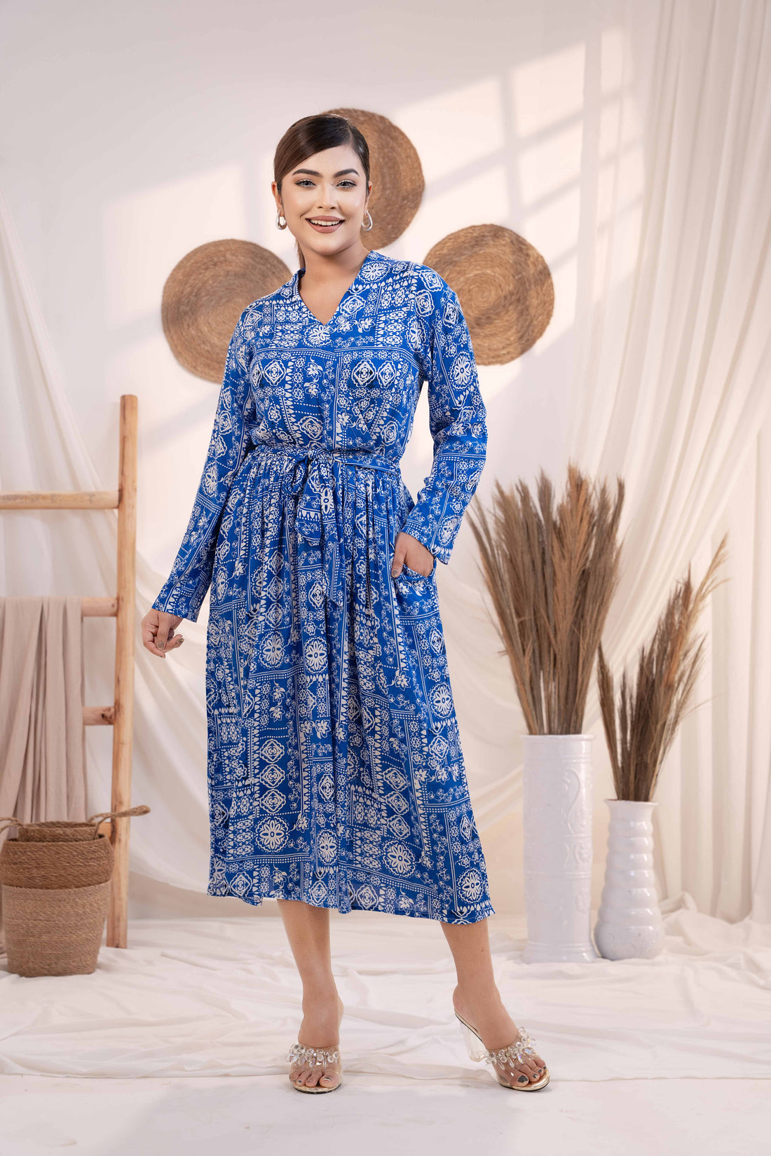 Boho Breeze Blue Dress