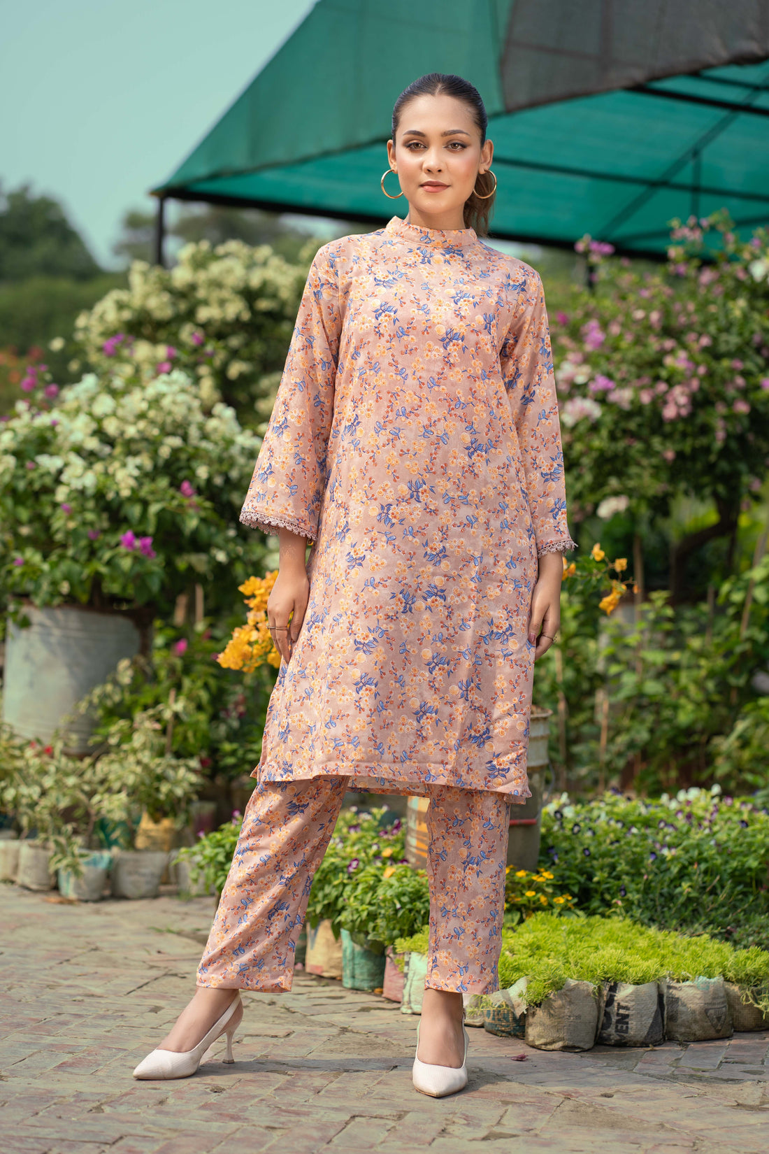 Blossom Peach Floral 2 PC