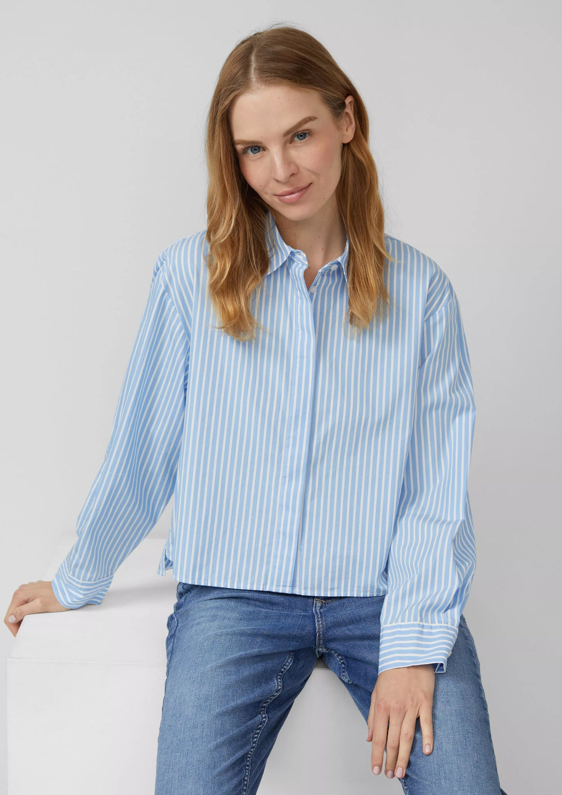 Striped blouse in a boxy fit